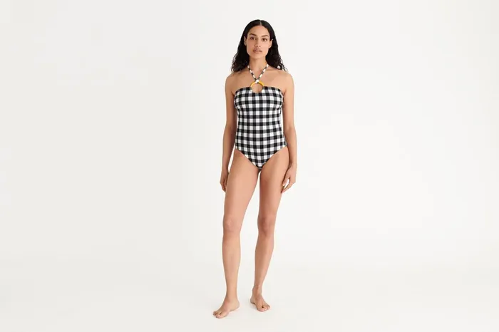 ERES Sphre Bustier OnePiece NoirBlanc 23h Women OnePiece Swimsuits