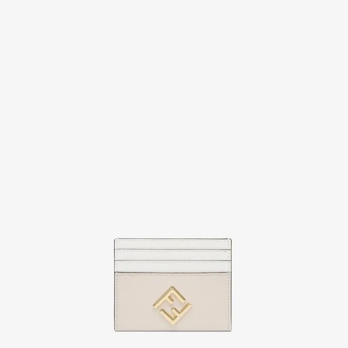Fendi Card Holders FF Diamonds Card Case White Leather Flat Card Holder 8211 Women Fendi Card Holders FF Diamonds Card Case White Leather Flat Card Holder 8211 Women