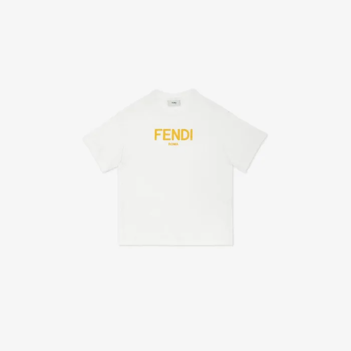 Fendi Clothing Junior TShirt Jersey Junior Tshirt With Fendi Roma Logo 8211 Kids