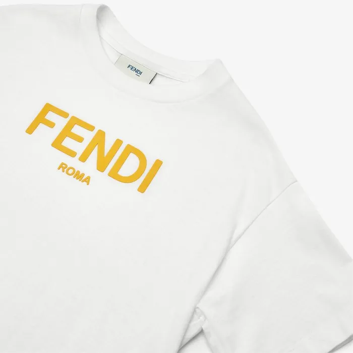 Fendi Clothing Junior TShirt Jersey Junior Tshirt With Fendi Roma Logo 8211 Kids