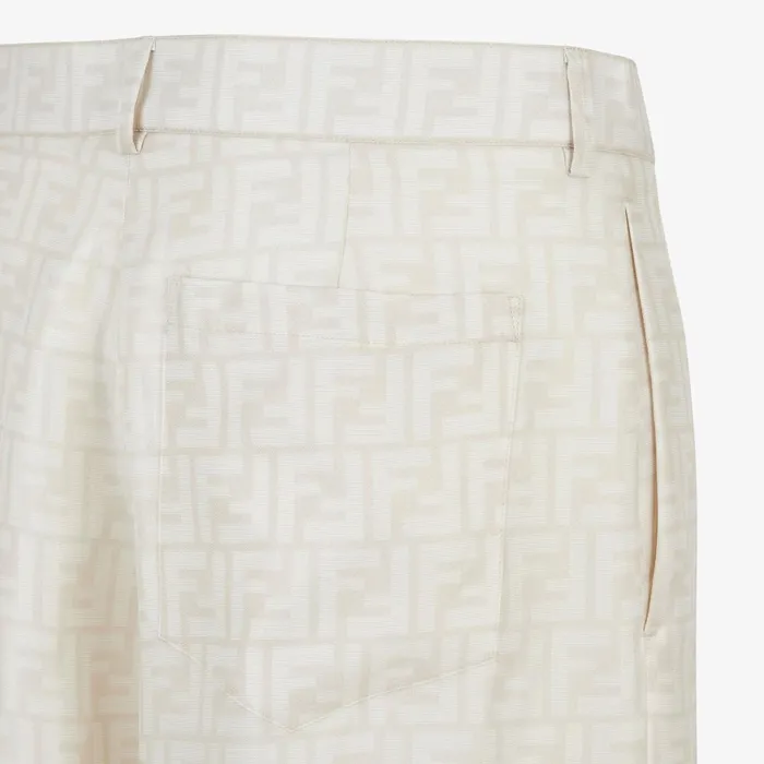 Fendi Coordinated Sets Bermudas White FF Silk Shorts 8211 Men