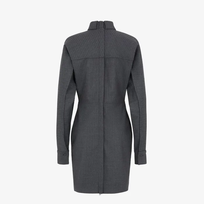 Fendi Dresses and Jumpsuits Dress Gray Pinstriped Wool Dress 8211 Women