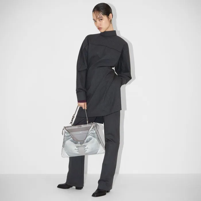 Fendi Dresses and Jumpsuits Dress Gray Pinstriped Wool Dress 8211 Women