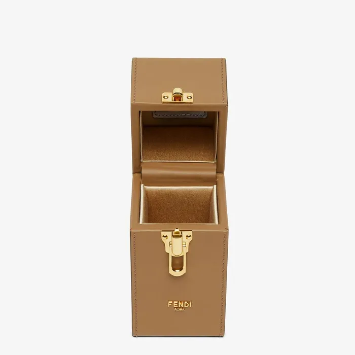 Fendi Fragrances Fragrance Trunk For One Bottle Travel Case In Beige Leather 8211 WomenMen
