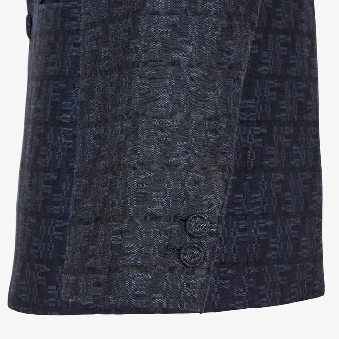 Fendi Jackets and Suits Jacket Blue FF Labyrinth Jacquard Blazer 8211 Men