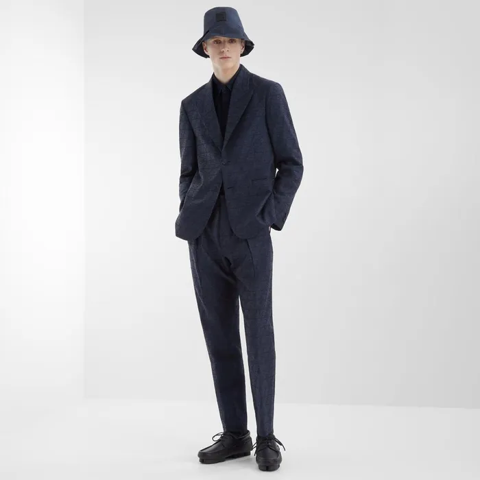 Fendi Jackets and Suits Jacket Blue FF Labyrinth Jacquard Blazer 8211 Men