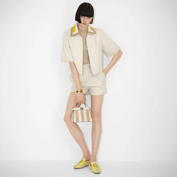 Fendi Jackets Jacket Beige Cotton Jacket 8211 Women