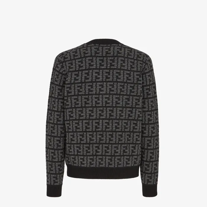 Fendi Knitwear Cardigan Black Cashmere Cardigan 8211 Men
