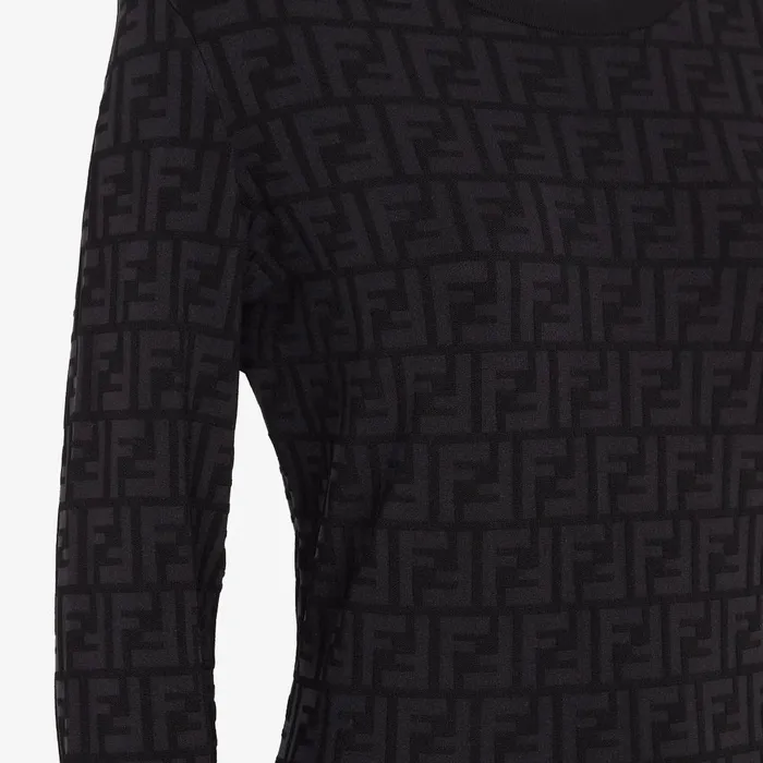 Fendi Knitwear Dress Black Viscose Dress 8211 Women