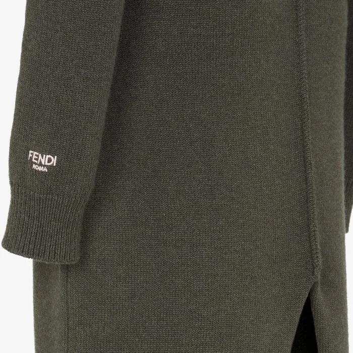 Fendi Knitwear Dress Dark Green Cashmere Dress 8211 Women