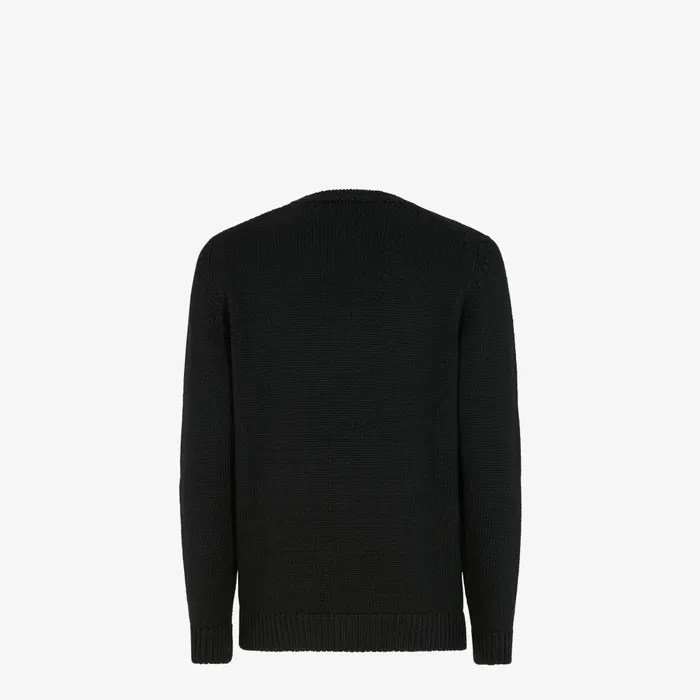 Fendi Knitwear Pullover Black Wool Sweater 8211 Men