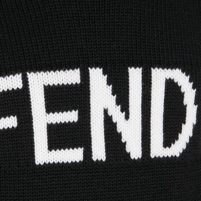 Fendi Knitwear Pullover Black Wool Sweater 8211 Men