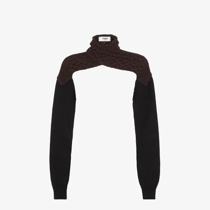 Fendi Knitwear Shrug Dark Purple Wool Shrug 8211 Women