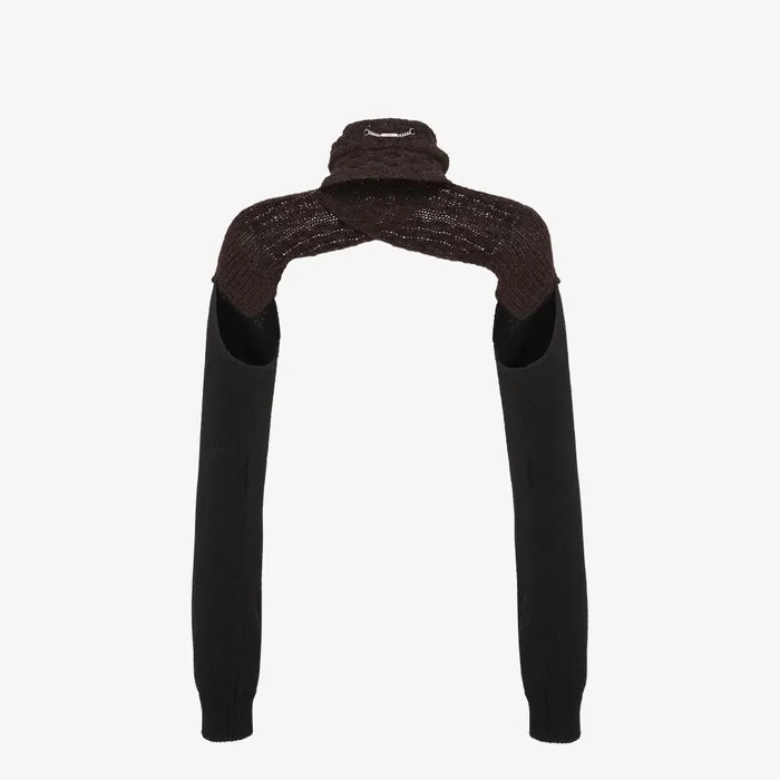 Fendi Knitwear Shrug Dark Purple Wool Shrug 8211 Women