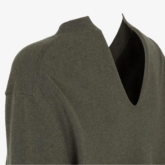 Fendi Knitwear Sweater Dark Green Cashmere Pullover 8211 Women
