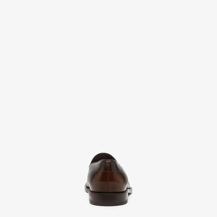 Fendi Loafers and Drivers Baguette Loafers Brown Leather Loafers 8211 Men