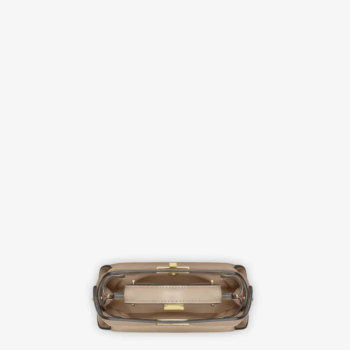 Fendi Miniature Bags Nano Peekaboo Dove Gray Nappa Leather Miniature Bag 8211 Women