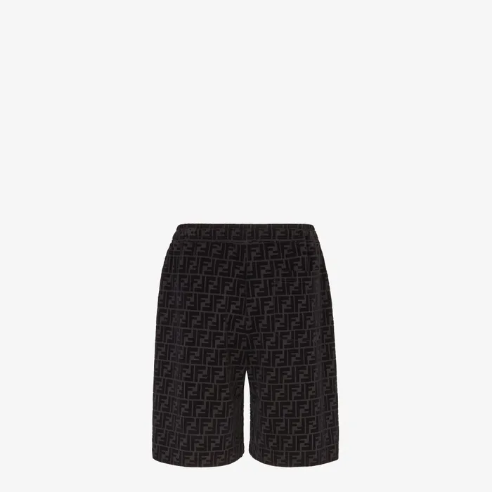 Fendi Pants and Shorts Bermudas Black Piqu Pants 8211 Men