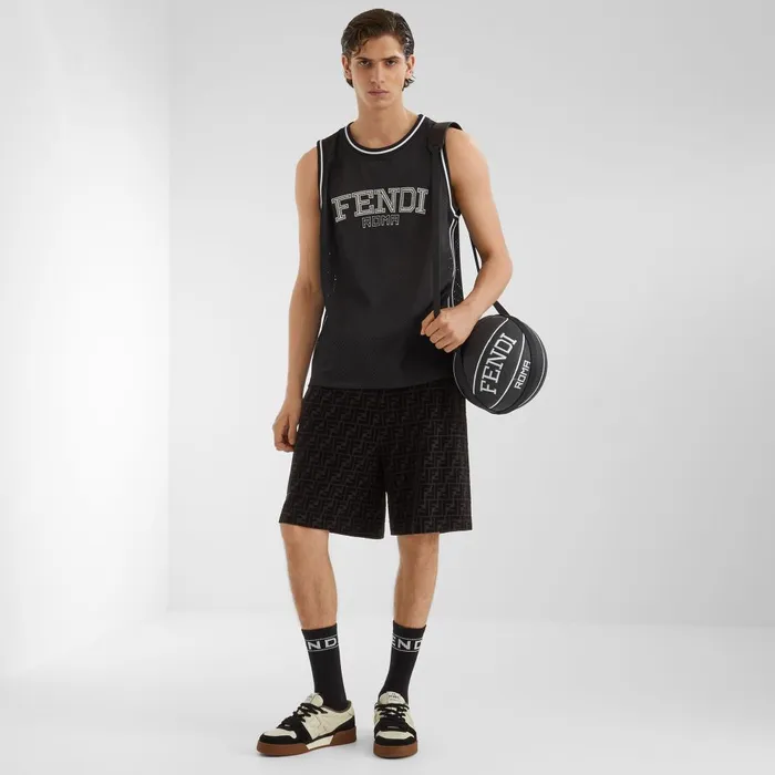 Fendi Pants and Shorts Bermudas Black Piqu Pants 8211 Men