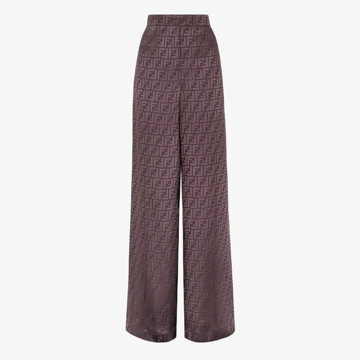 Fendi Pants and Shorts Pants Dark Purple FF Silk Pants 8211 Women