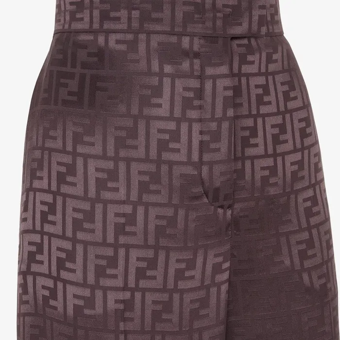 Fendi Pants and Shorts Pants Dark Purple FF Silk Pants 8211 Women