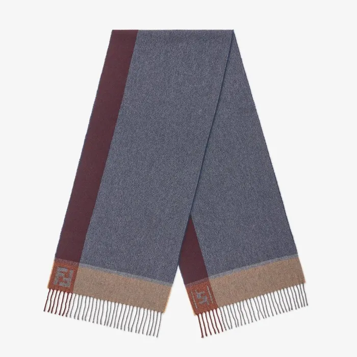 Fendi Scarves Maxi Scarf Color Block Wool Scarf 8211 Men