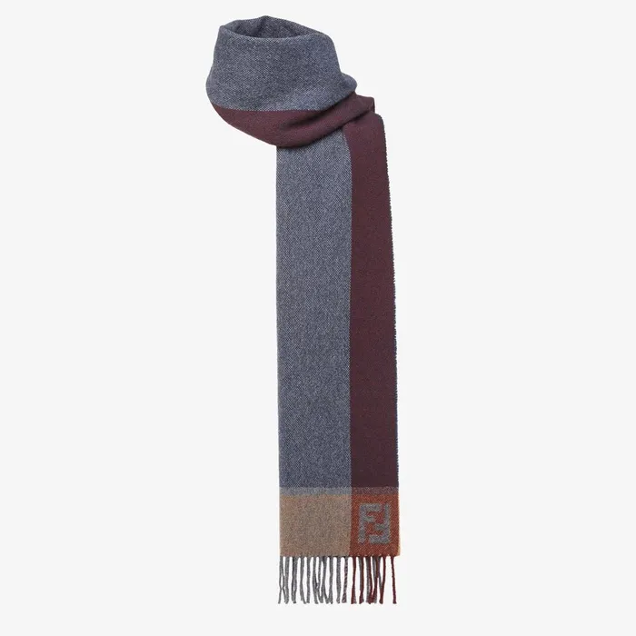 Fendi Scarves Maxi Scarf Color Block Wool Scarf 8211 Men