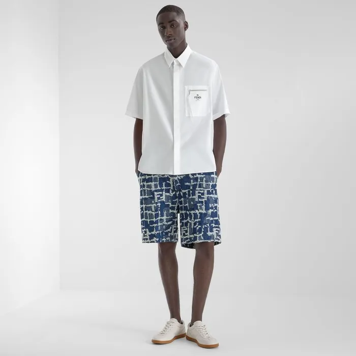 Fendi Shirts Shirt White Cotton Shirt 8211 Men
