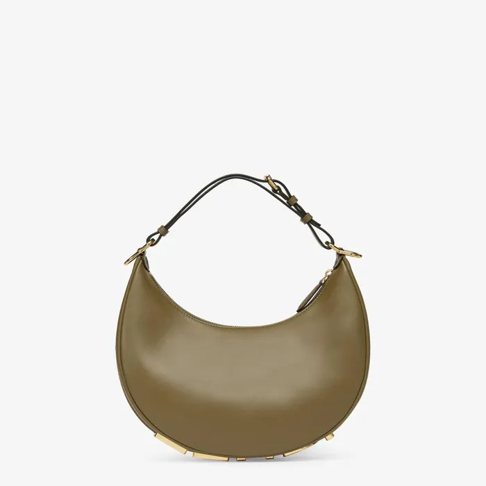 Fendi Shoulder and Crossbody Bags Fendigraphy Small Green Leather Bag 8211 Women