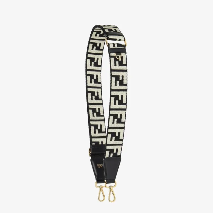 Fendi Shoulder Straps and Bag Accessories Strap You Black Ribbon Shoulder Strap 8211 Women