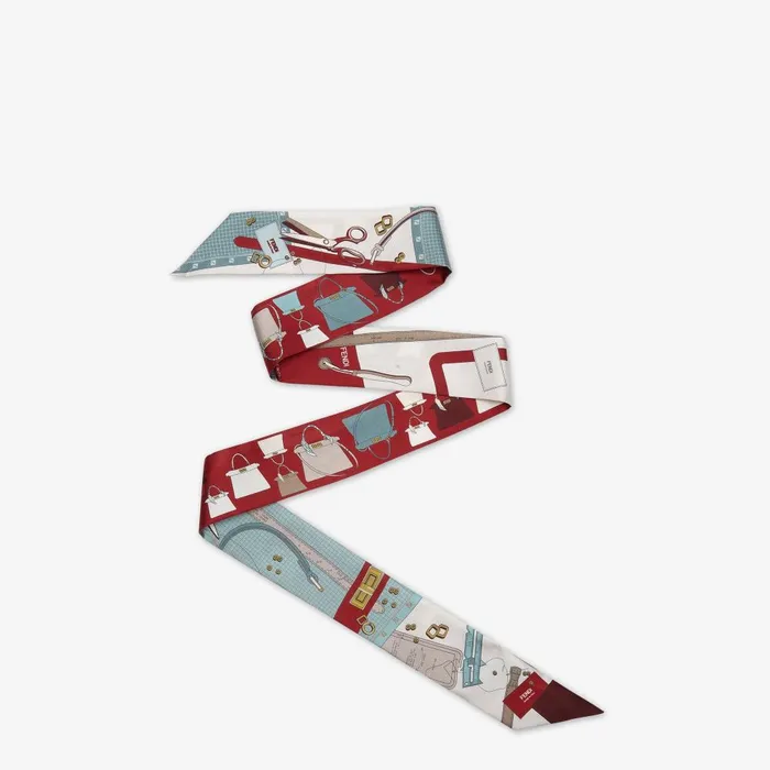Fendi Silk Scarves Wrappy Multicolor Silk Bandeau 8211 Women
