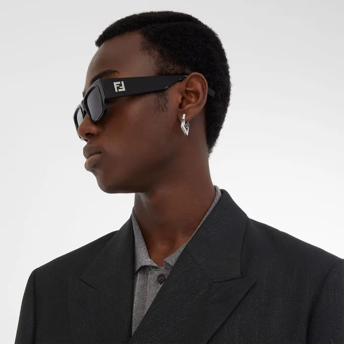 Fendi Sunglasses FF Squared Black Acetate Sunglasses 8211 Men