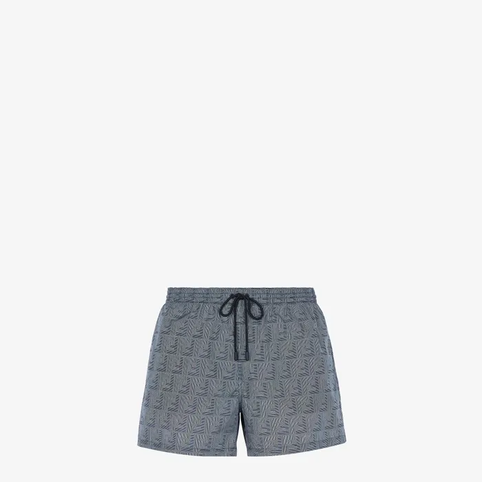 Fendi Swimwear Swim Shorts Blue Nylon Shorts 8211 Men