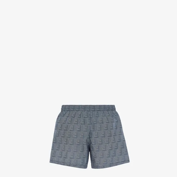 Fendi Swimwear Swim Shorts Blue Nylon Shorts 8211 Men