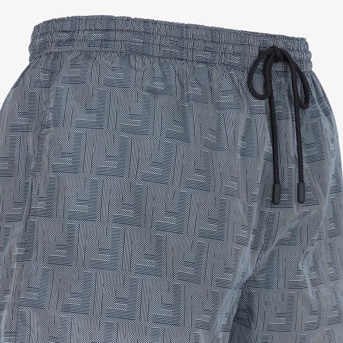 Fendi Swimwear Swim Shorts Blue Nylon Shorts 8211 Men