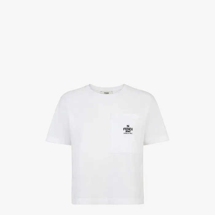 Fendi Tshirts and Sweatshirts TShirt White Jersey Tshirt 8211 Women