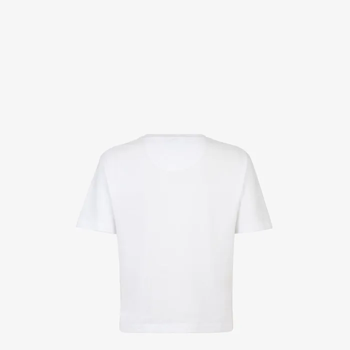 Fendi Tshirts and Sweatshirts TShirt White Jersey Tshirt 8211 Women