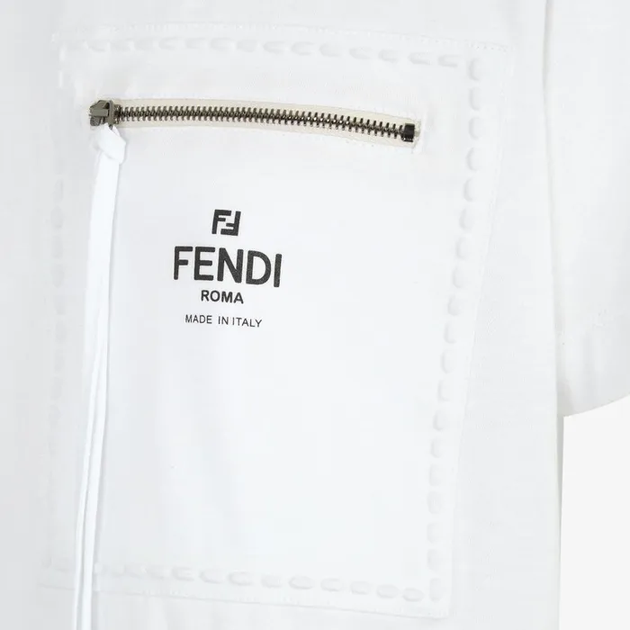 Fendi Tshirts and Sweatshirts TShirt White Jersey Tshirt 8211 Women