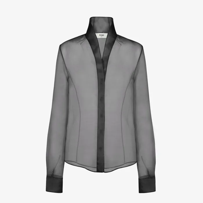 Fendi Tops and Shirts Shirt Black Organza Shirt 8211 Women
