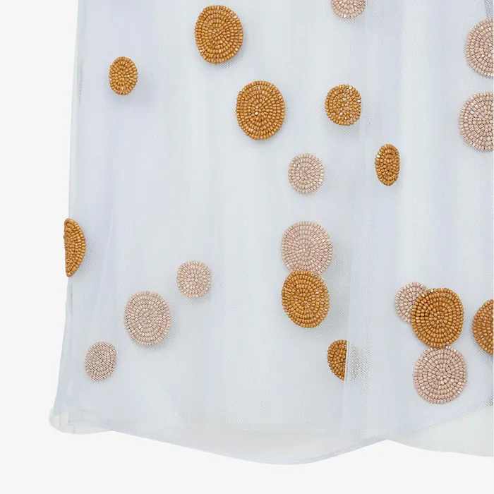 Fendi Tops and Shirts Top Light Blue Embroidered Tulle Top 8211 Women