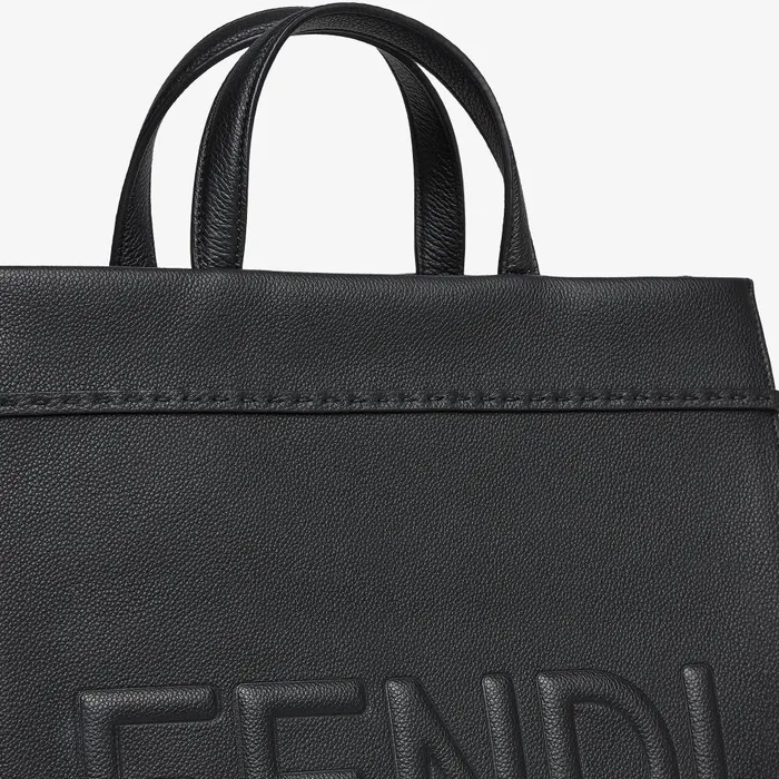 Fendi Tote Bags Fendi Roma Medium Go To Shopper Black Leather Bag 8211 Men