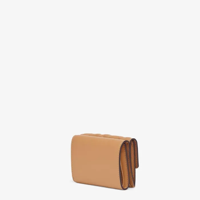 Fendi Wallets Baguette Micro Trifold Beige Nappa Leather Wallet 8211 Women