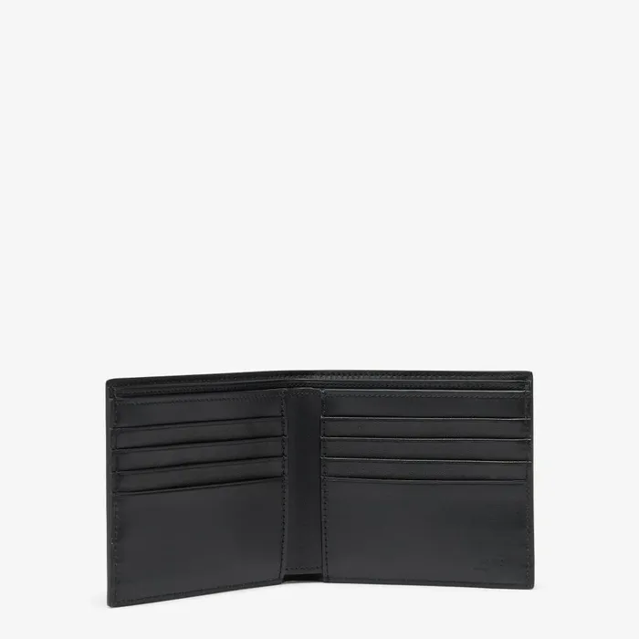 Fendi Wallets Fendi Shadow Diagonal Wallet Black Leather Bifold Wallet 8211 Men
