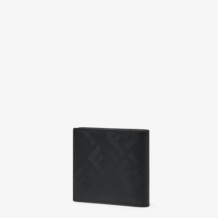 Fendi Wallets Fendi Shadow Diagonal Wallet Black Leather Bifold Wallet 8211 Men