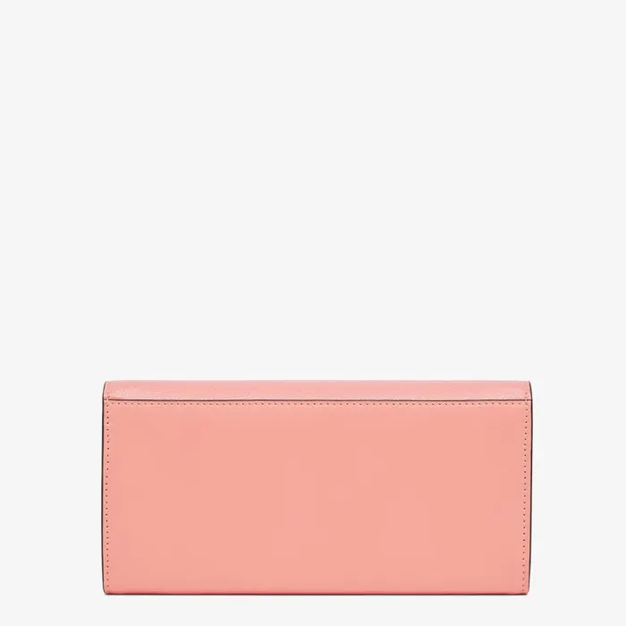 Fendi Wallets On Chain FF Diamonds Continental With Chain Pink Leather Wallet 8211 Women