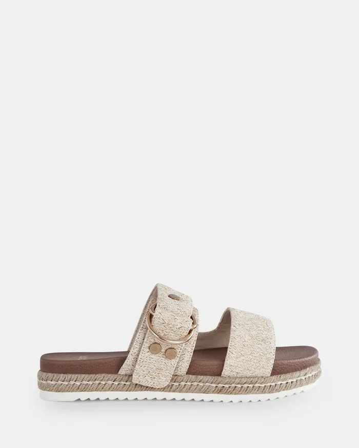 Flat Sandals NOVO Shoes Women SEZZADIO METALLIC RAFFIA Sandals