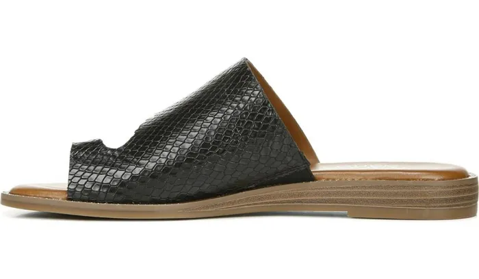 Flat Sandals Women Franco Sarto Franco Gem Sandal Black Leather
