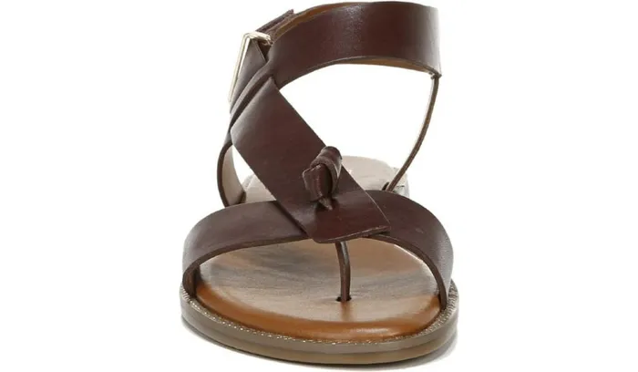 Flat Sandals Women Franco Sarto Franco Glenni Sandal Dark Brown Leather