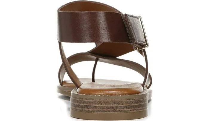 Flat Sandals Women Franco Sarto Franco Glenni Sandal Dark Brown Leather