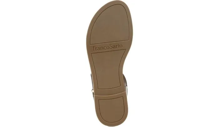 Flat Sandals Women Franco Sarto Franco Glenni Sandal Dark Brown Leather